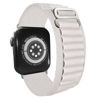 NALIA Alpine Cinturino Smart Watch compatible con Apple Watch Bracciale Ultra/SE Series 8/7/6/5/4/3/2/1, 38mm 40mm 41mm, per iWatch Orologio Fitness Donna e Uomo, Nylon Bianco