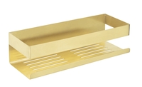 WENKO Turbo-Loc® Wandablage Genova Gold Matt, Befestigen ohne Bohren mit Spezial-Klebepad