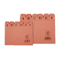 Indice alfabetico con 24 posiciones de carton cuero medidas 150x100 mm ref.3103