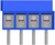 Stiftleiste, 4-polig, RM 3.5 mm, gerade, blau, 1776275-4