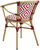 Stuhl Estilo; 59x63x76 cm (BxTxH); Sitz rot, Gestell braun; 2 Stk/Pck
