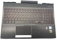 Top Cover W Kb W Tp Bl Drl L30194-211, Housing base + keyboard, Hungarian, Keyboard backlit, HP, Omen 15-dc Einbau Tastatur