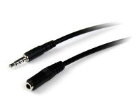 3.5MM HEADSET EXTENSION CABLE 1m 3.5mm 4 Position TRRS Headset Extension Cable - M/F, 3.5mm, Male, 3.5mm, Female, 1 m, Black