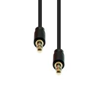 3-Pin Slim Cable M-M Black 1M Audio kábelek