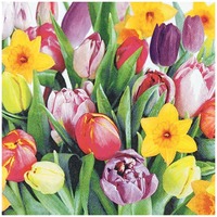Motivserviette 33x33cm Bouquet of Tulips 20 Stück HOME FASHION 212019