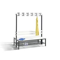 BASIC cloakroom bench, double sided