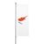 Vertical flag with outrigger/national flag