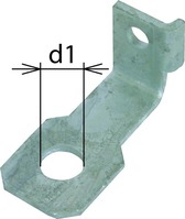 Anschlussbügel IF1 abgewinkelt Bohrdurchmesser d1 14 mm