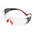 3M™ SecureFit™ 400 Schutzbrille, rot/graue Bügel, Scotchgard™ Anti-Fog-/Antikratz-Beschichtung (K&N), transparente Scheibe, SF401SGAF-RED-EU