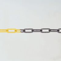 Galvanised Steel barrier chains and hooks - plastic coated