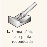 Fresa Metal Duro 115081 06mm L-Conica.Red Recubierta