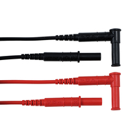 Messleitungen mit 4mm gerade/Winkel Stecker -1,5m-15A-CATIV-1000V-PVC-rot+sw