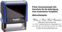 Printy Gehäusefarbe blau TRODAT 4913 GUTSCHEIN 1-6 Zeilen