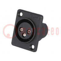 Connector: XLR; socket; female; PIN: 3; for panel mounting,screw