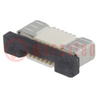 Connector: FFC/FPC; horizontal; PIN: 6; bottom contacts,ZIF; SMT