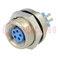 Connector: M9; socket; female; Plating: gold-plated; Urated: 60V