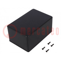 Enclosure: multipurpose; X: 80mm; Y: 120mm; Z: 59mm; 1591S; ABS; black