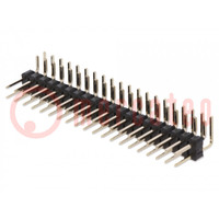 Pin header; pin strips; male; PIN: 40; angled 90°; 2.54mm; THT; 2x20