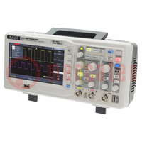 Oscilloscope: digital; Ch: 2; 50MHz; 500Msps (in real time); 7ns