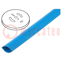 Heat shrink sleeve; glueless; 2: 1; 1.6mm; blue; polyolefine; reel