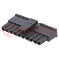 Plug; wire-board; female; Micro-Fit 3.0; 3mm; PIN: 10; w/o contacts