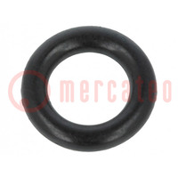 Joint O-ring; caoutchouc NBR; Thk: 2mm; Øint: 6mm; noir; -30÷100°C