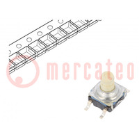 Microswitch TACT; SPST-NO; Pos: 2; 0.05A/32VDC; SMT; none; 7.7mm