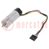 Motor: DC; with encoder,with gearbox; HP; 12VDC; 5.6A; 290rpm