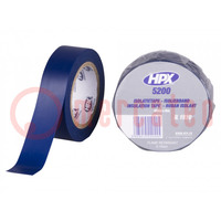 Band: elektroisolierend; W: 19mm; L: 10m; Thk: 0,15mm; blau; max.80°C