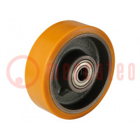 Transport wheel; Ø: 200mm; W: 80mm; hub with ball bearings; 458kg
