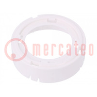 Lente per LED; rotondo; plexiglass PMMA; trasparente; H: 16,6mm