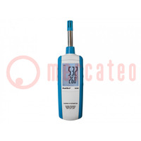 Hőmérő-higrométer; LCD; -20÷100°C; 0÷100%RH; Hőm: 0÷50°C