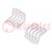 Stopper; ABS; white; vented; 10pcs.
