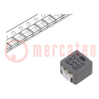 Inductor: wire; SMD; 2.2uH; 10.2A; 10.4mΩ; ±20%; 6.5x6x4.5mm; ETQP4M