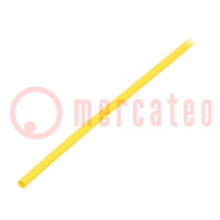 Heat shrink sleeve; glueless; 3: 1; 3mm; L: 1.2m; yellow; RNF-3000