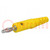 Plug; 4mm banana; 32A; 33VAC; 70VDC; yellow; Max.wire diam: 4mm