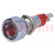 Kontrolka: LED; płaska; czerwony; 24÷28VDC; 24÷28VAC; Ø8,2mm; IP67