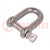 Dee shackle; acid resistant steel A4; for rope; 6mm