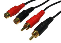 Cables Direct 2RR-310 audio cable 10 m 2 x RCA Black, Red