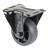 Bockrolle Gabel aus Stahlblech, Radkörper: Kunststoff schwarz, Rollenlager, Tragfähigkeit: 100 kg, Durchmesser: 80 mm