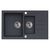 Produktbild zu SOLIDO Rock 70 beépíthető mosogató, koromfekete, 78 x 48 cm, ford.csepegtető