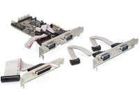 DeLOCK PCI Express card 4 x serial, 1x parallel interfacekaart/-adapter