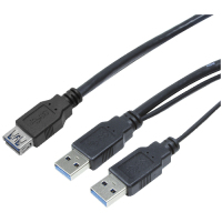 LogiLink USB 3.0 Y, 0.6m USB Kabel 0,6 m USB 3.2 Gen 1 (3.1 Gen 1) USB A Micro-USB B Schwarz