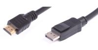 Uniformatic 2m DisplayPort - HDMI m/m Noir