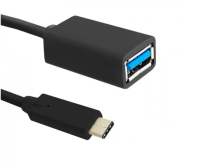 Qoltec 0.2m USB 3.1 C / USB 3.0 A USB-kabel 0,2 m USB 3.2 Gen 1 (3.1 Gen 1) USB C USB A Zwart