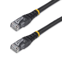 StarTech.com 10ft CAT6 Ethernet Cable - Black CAT 6 Gigabit Ethernet Wire -650MHz 100W PoE RJ45 UTP Molded Network/Patch Cord w/Strain Relief/Fluke Tested/Wiring is UL Certified...