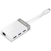 Trendnet TUC-ETGH3 stacja dokująca USB 3.2 Gen 1 (3.1 Gen 1) Type-C Szary, Biały