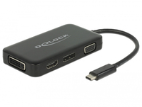 DeLOCK 63929 laptop dock & poortreplicator USB 2.0 Type-C Zwart