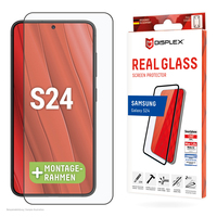 Displex Panzerglas (10H) für Samsung Galaxy S24, Eco-Montagerahmen, Full Cover