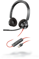POLY 3320 Kopfhörer Kabelgebunden Kopfband Anrufe/Musik USB Typ-A Schwarz